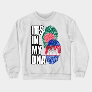 Cambodian And Bangladeshi Mix Heritage DNA Flag Crewneck Sweatshirt